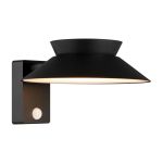 Nordlux Solar Wandleuchte Justina Metall Schwarz 400lm - 830 Warmweiß | IP44 - Bewegungs- und Lichtsensor