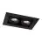 Noxion Einbau Spot rahmenlos Pro 2x MR16 schwenkbar Schwarz | Ausschnitt 181x97mm - GU10 Sockel