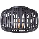 Brilliant Holzrow Deckenleuchte Metall Bambus Schwarz Holz | 320mm - Geeignet für 1x E27