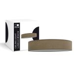 D'Lite Plafonnier Lunelle 50cm Textile Brun | Convient Pour 3x E27 
