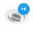 Lot 6x Noxion Encastré Spot Drome MR16 inclinable Blanc | Diamètre 69mm - GU10 Culot