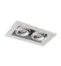 Noxion Encastré Spot sans cadre Pro 2x MR16 inclinable Blanc | Diamètre 181x97mm - GU10 Culot